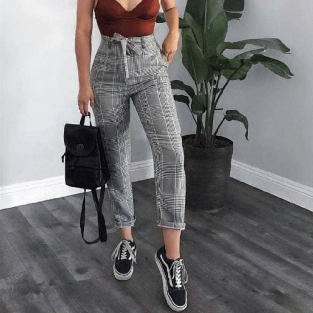 Zaful Plaid Pants